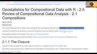 Geostatistics for Compositional Data with R  21 Compositions [upl. by Nett]