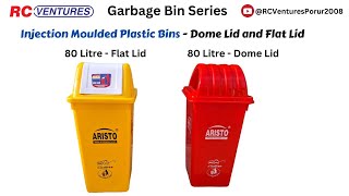 80 Litre Garbage bin series  80 Litre bin with Flat shaped Lid  80 Litre bin with Dome shaped Lid [upl. by Allenotna]