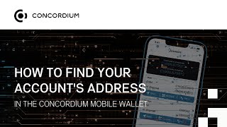 How to find your accounts address in the Concordium Mobile Wallet [upl. by Ecirtaeb]