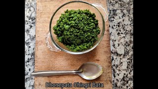 Coriander bhartaDhonepata bata grandma recipeWinter special coriander bharta nonveg [upl. by Hanforrd78]