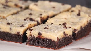 Chocolate Chip Cookie Brownies  Brookies  How Tasty Channel [upl. by Larine941]