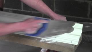 Plaster Coving Installation  How To Cut An Internal Mitre Part 2 [upl. by Tait271]