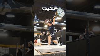 374lbs nice n easy😮‍💨 weighlifting olympicweightlifting gym [upl. by Tull]