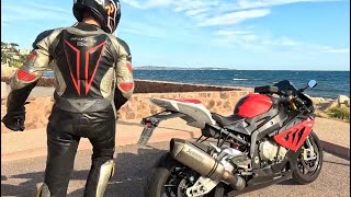 Exploring French Riviera  s1000rr m1000rr 2025 Dainese Motorcycle Full Leather Gear Suit [upl. by Alekehs360]