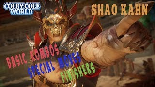 Shao Kahn Basic Combo Special Moves Magic Might and Finishers  Mortal Kombat 11 [upl. by Issej]