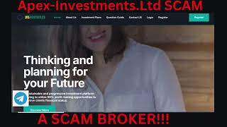 WARNING Apexinvestmentsltd is NOT Safe – Avoid This Crypto Scam [upl. by Issy]