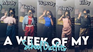 A week of my school outfits   mini daily grwm chitchat morning routines [upl. by Worrell]