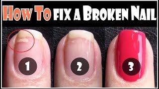 HOW TO FIX A BROKEN NAIL  REPAIR YOUR SPLIT NAILS EASY STEP BY STEP TECHNIQUE FOR BEGINNERS [upl. by Veradi]