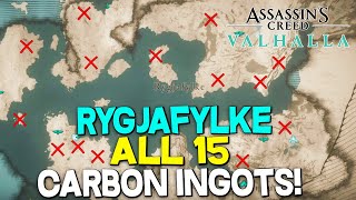 Rygjafylke All 15 Carbon Ingot Location Guide Norway  Assassins Creed Valhalla [upl. by Mou402]