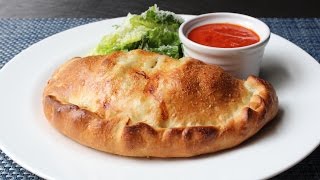 Calzone Recipe  How to Make a Calzone  Ham and Cheese Stuffed Pizza Bread [upl. by Modern]