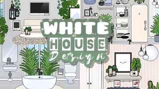 WHITE HOUSE DESIGN Bohemian House 🤍  Toca Boca [upl. by Masterson707]