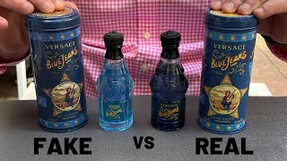 Fake vs Real Versace Blue Jeans Perfume 75 ml [upl. by Enomsed548]