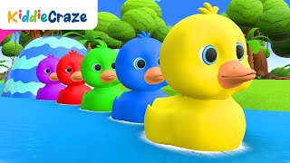 Five Little Ducks vocal🦆 Sing Along Learn Counting Fun Counting Song for Kids [upl. by Ateuqal]