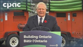 Premier Ford announces water infrastructure funding for Sudbury Ont – October 28 2024 [upl. by Einnaej645]