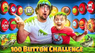 100 Mystery Button Challenge Only 1 WILL SAVE YOU amp help Escape the Box with CASH  FV Family [upl. by Ecam]