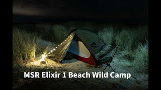 Beach Wild Camp  MSR Elixir 1  YouTube Analytics I Chicken Fajita wildcamping msr trangia [upl. by Denni]