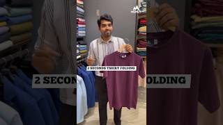 Easy tshirt folding method  tshirt folding mensfashion foldingtips menswear [upl. by Thay]