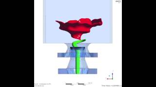 Gas Turbine Model Combustor simulation showing PVC  flame interaction [upl. by Saihttam]