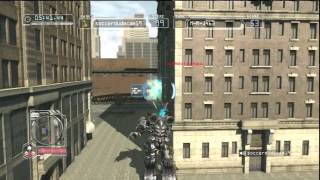 HDTransformers Revenge of the Fallen Megatron Flight Deathmatch in Downtown [upl. by Netsriik]