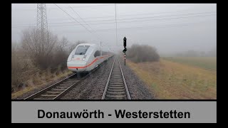 Führerstandsmitfahrt Donauwörth  Westerstetten [upl. by Ibson]