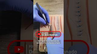 Sutura interrumpida simple Parte 3 😁 medicina tutorial doctor medstudent latinoamerica fyp [upl. by Eislel733]