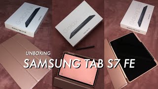 Unboxing SAMSUNG TAB S7 FE 💗 [upl. by Euv]