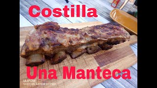 Costillar a la parrilla con papel aluminio y vino tinto Cómo hacer que quede una manteca [upl. by Lymn18]