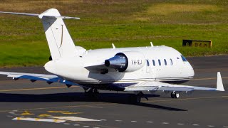 Bombardier Challenger 650 Takeoff from Sydney  J Group Aviation [upl. by Anahpets634]