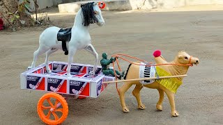 How To Make Matchbox Loader With Cow And Horse Toy [upl. by Ivie15]