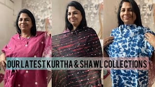 OUR LATEST KURTHA amp SHAWL COLLECTIONS  Revathy wedding collections muvattupuzha mob8086575564 [upl. by Sices]