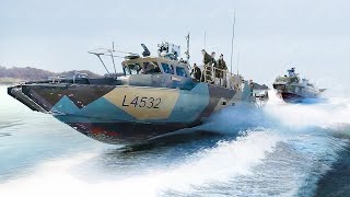 US Marines Try Swedish Monstrously Powerful Riverine Boats at Full Speed [upl. by Keelin]