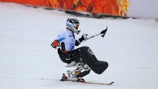 Roman Rabl 1st run  Mens super combined sitting  Alpine skiing  Sochi 2014 Paralympics [upl. by Ysnap]