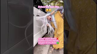 HANTU NENEK RAMBUTNYA KEJEPIT DI PINTU MOBILNYA MAMI😱😱 viralvideo viralshort viralditiktok [upl. by Lalib]