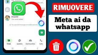 Come rimuovere Meta Ai su WhatsApp2024  Elimina Meta Al in WhatsApp  Nascondi pulsante Al [upl. by Verdha]