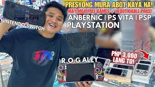 PRESYONG MURANG NINTENDO SWITCH PSP  STEAM DECK  ROG ALLY PS 45  PS VITA  ANBERNIC  3000 [upl. by Waddle453]