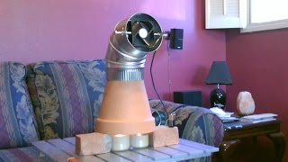 Candle Powered Heater Improved  DIY Radiant Space Heater wfan  Clay Pot Heater [upl. by Akemihs]