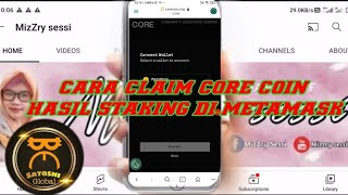 CARA CLAIM REWARD CORE COIN HASIL STAKING DI METAMASK [upl. by Nagar]