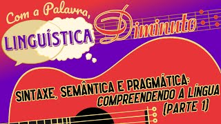 SINTAXE SEMÂNTICA E PRAGMÁTICA PARA COMPREENDER MELHOR A LÍNGUA Parte 1  Diminuto 030 [upl. by Kant]