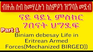 Part 1 Biniam Debesay Life In Eritrea Armed Forced Mechanized Birged [upl. by Marilyn]