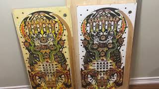 High end pinball playfield restoration direct to wood printing [upl. by Darom]