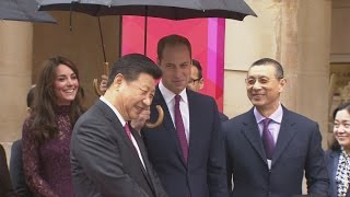 Prince William asks Chinas President if he wants to test drive an Aston Martin [upl. by Karola]