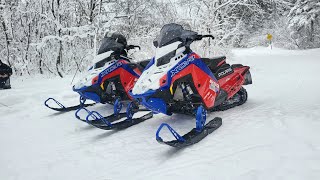 Snowmobiling the Tug Hill 11924  Polaris XCR 850650 [upl. by Romelda865]