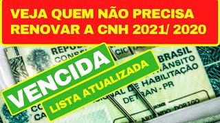 CNH VENCIDA EM 20212020 NÃO PRECISA MAIS RENOVAR  CARTEIRA DE HABILITAÇÃO VENCIDA 24 ESTADOS [upl. by Joshia]