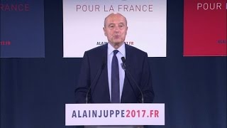 Primaire à droite Alain Juppé quotfélicite François Fillon pour sa large victoirequot [upl. by Ashien]