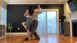 Argentine Tango Vocabulary Gancho Variations 2 from mirror position molinetes turbo and more [upl. by Ernestine800]