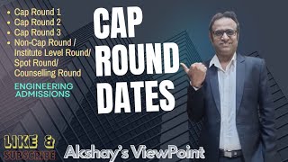 CAP Round Dates First Year Engineering Admissions 202425 Non CAP Dates [upl. by Yankee]