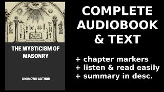 The Mysticism of Masonry ✨ By Unknown Author FULL Audiobook [upl. by Lanam]