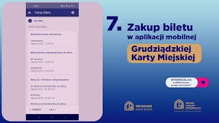 7 Zakup biletu w aplikacji mobilnej Grudziądzkiej Karty Miejskiej [upl. by Finny]