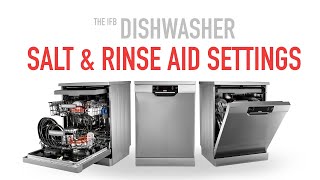 IFB dishwasher detergent salt and rinse aid setting [upl. by Uziel]