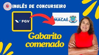 FGV MACAÉ 2024 GABARITO COMENTADO [upl. by Trahern]